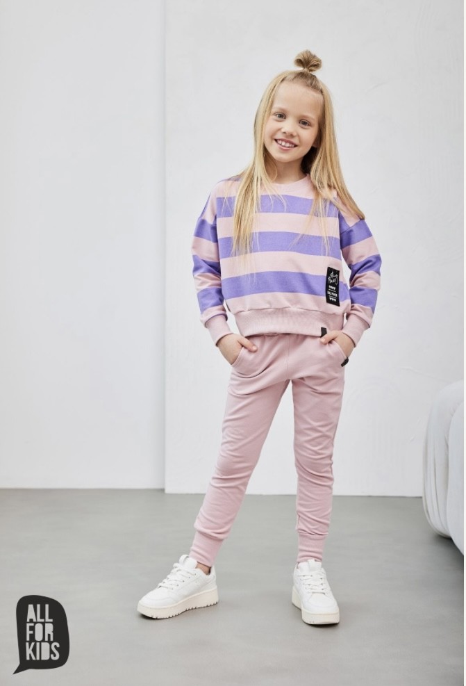 Bluza w Różowo-Fioletowo Paski All for Kids