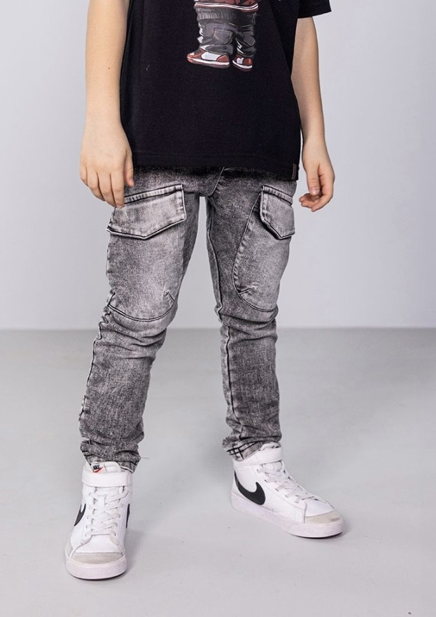 Spodnie Patka Jeans Szare- All For Kids