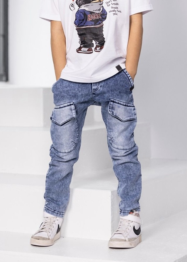 Spodnie Patka Jeans Niebieskie- All For Kids