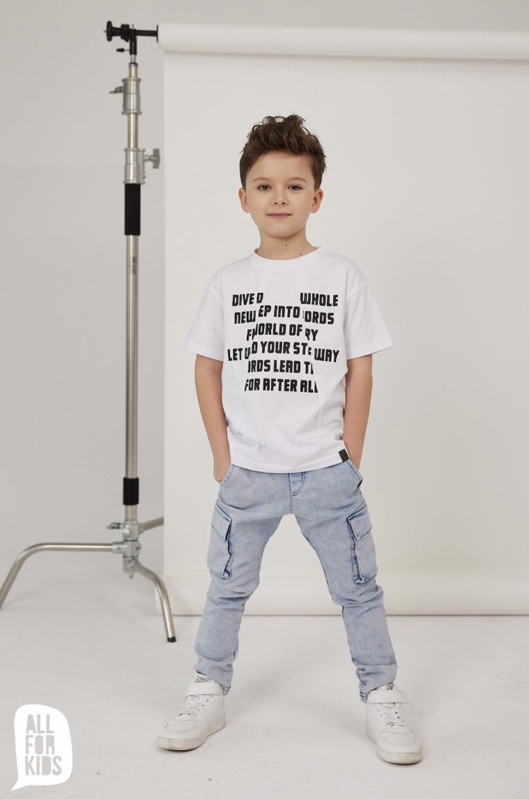 T-Shirt z Napisami, Przeszycia All For Kids